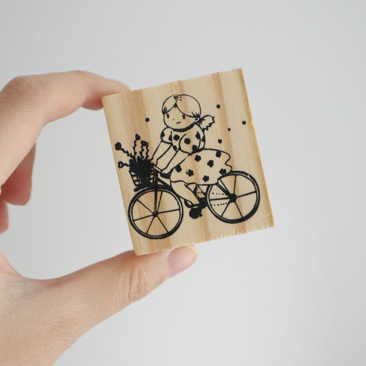 Bicycle Rubber Stamp | Wooden Stamp Set | Scrapbooking Stamp | Planner Stamp |  | Midori Traveler’s Notebook