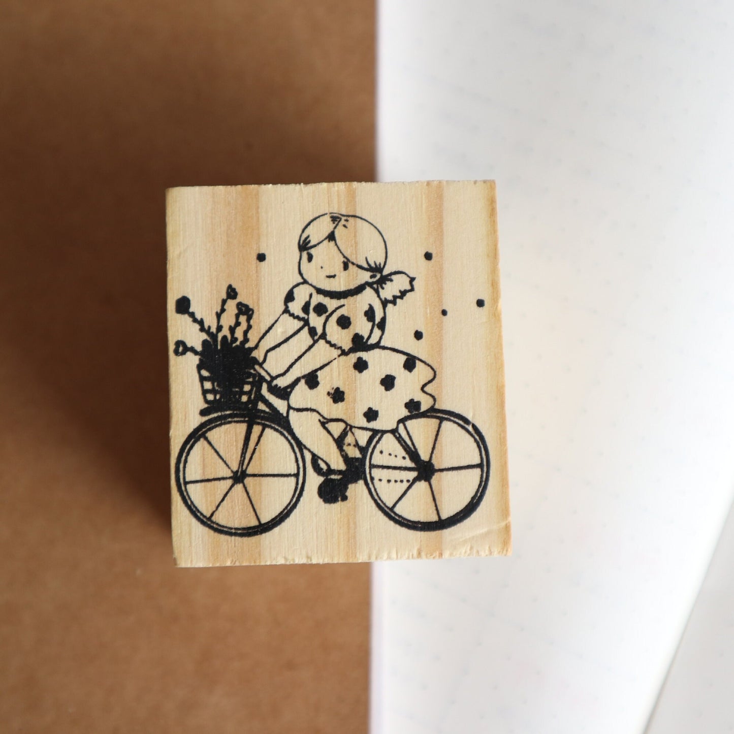 Bicycle Rubber Stamp | Wooden Stamp Set | Scrapbooking Stamp | Planner Stamp |  | Midori Traveler’s Notebook