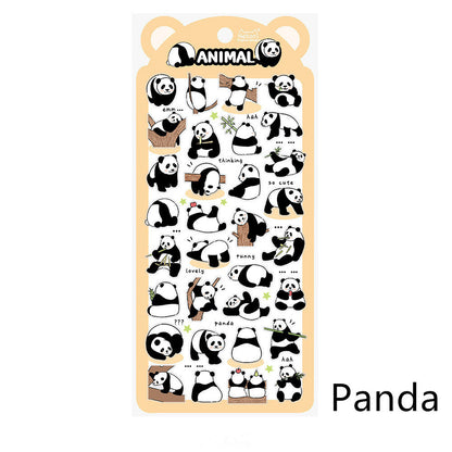 Nekoni Korean Cute Cat Dog Panda Bird Sheep Squirrel Racoon Stickers | Kawaii Animal Planner Stickers Junk Journal Scrapbooking Supplies