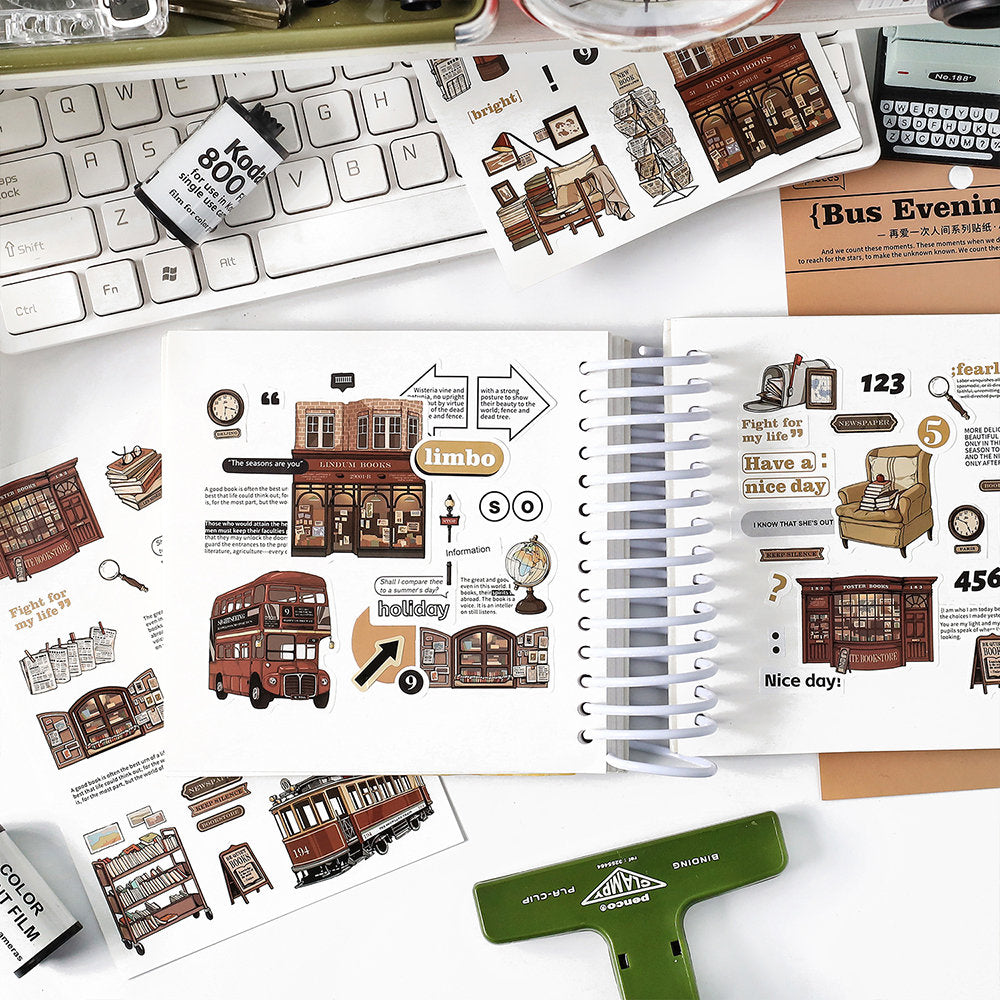 Retro Life Aesthetics Stickers | Coffe Stickers | Planner Sticker Set | Junk Journal | Travel Journals Stickers | Scrapbooking Supplies