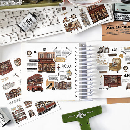 Retro Life Aesthetics Stickers | Coffe Stickers | Planner Sticker Set | Junk Journal | Travel Journals Stickers | Scrapbooking Supplies