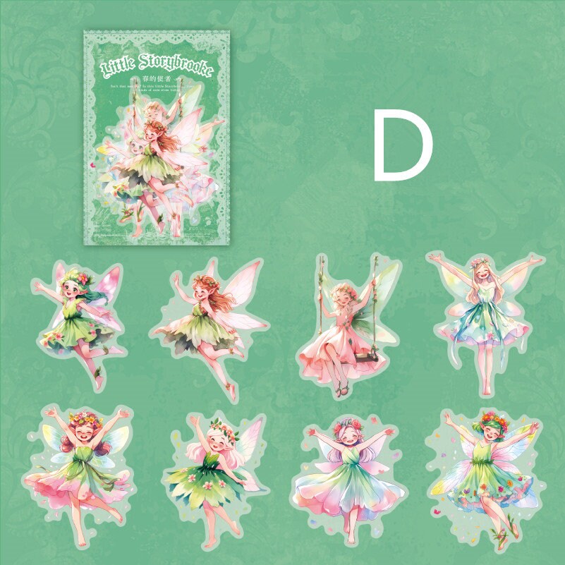 Foiled Fairy Tale Flower Elf Stickers | Journaling Stickers Pack | Scrapbooking Planner Diary Junk Journal Collage Kit Travel Art Supplies