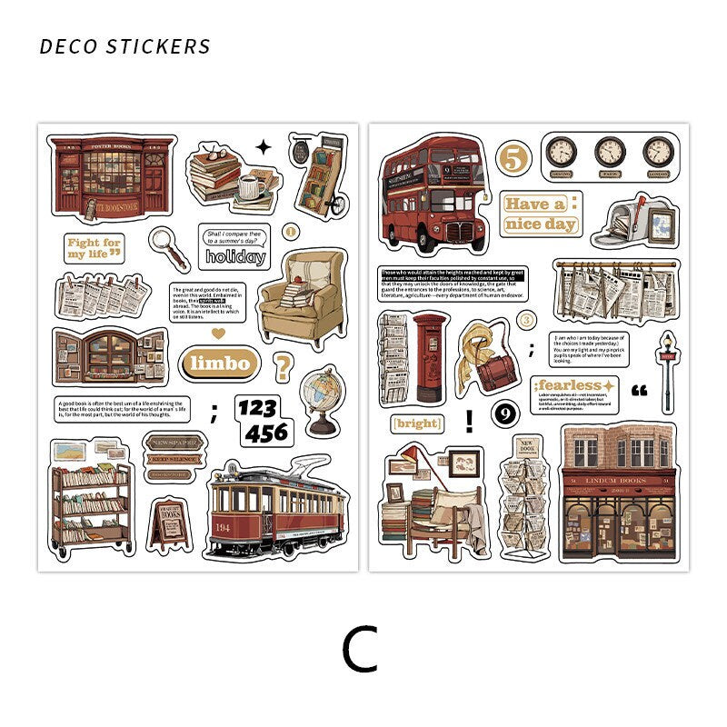 Retro Life Aesthetics Stickers | Coffe Stickers | Planner Sticker Set | Junk Journal | Travel Journals Stickers | Scrapbooking Supplies