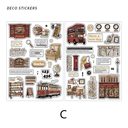 Retro Life Aesthetics Stickers | Coffe Stickers | Planner Sticker Set | Junk Journal | Travel Journals Stickers | Scrapbooking Supplies