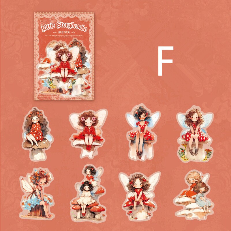 Foiled Fairy Tale Flower Elf Stickers | Journaling Stickers Pack | Scrapbooking Planner Diary Junk Journal Collage Kit Travel Art Supplies