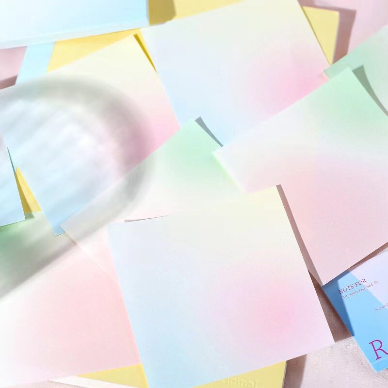Romantic Illusions Creative Gradient Note Pad | Memo Pad | Colorful Writing Pad | Creative DIY Decor Stationary Student Supplies