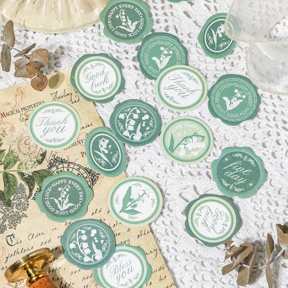 30pcs Retro Sealing Wax Sticker Pack | Three-dimensional Embossed | Envelope Sealing | Wax Sealing Sticker | Junk Journal Card Gift Wrapping
