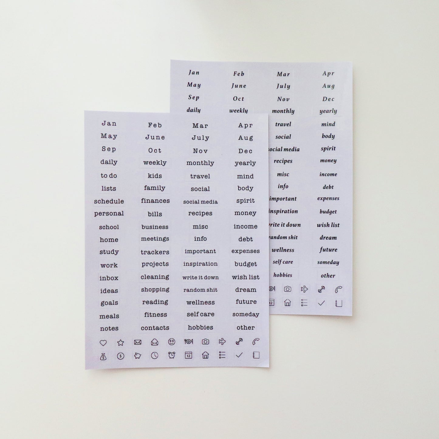 Light Pink  Side Tab Dividers | Plastic Planner Dividers | 6 Rings  |  A5 A7 Personal Pocket  | Planner Divider Label Stickers
