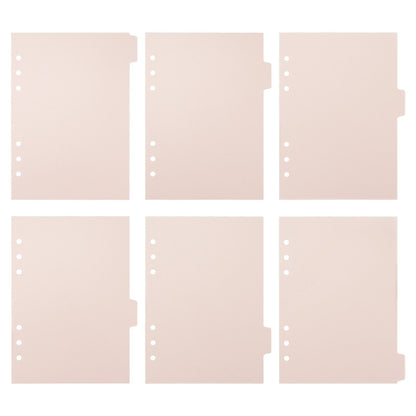 Light Pink  Side Tab Dividers | Plastic Planner Dividers | 6 Rings  |  A5 A7 Personal Pocket  | Planner Divider Label Stickers