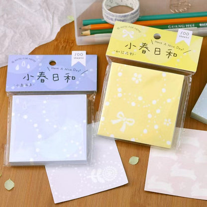 Sunny Days in Spring Beautiful Notepad | Cute Memo Pad | Planner Memo | Note Taking | Stationery Student School Journal Accessory Supplies
