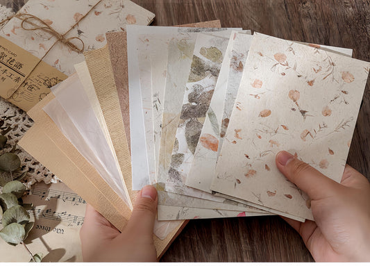 30pcs Mixed Special Paper Collection | Assorted Paper | Retro Vintage Texture Paper｜Junk Journal Ephemera Pack Collage Scrapbooking Supplies