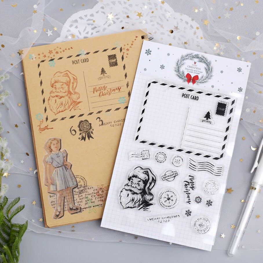 Christmas Silicone Stamp | Transparent Clear Stamp Set | Scrapbooking Stamp | Planner Stamp |