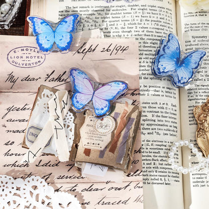 Butterfly Acrylic Journal Clips | Cute Strong Paper Clips | Kawaii Stationery Journal Supplies Planner Traveler's Notebook Accessories